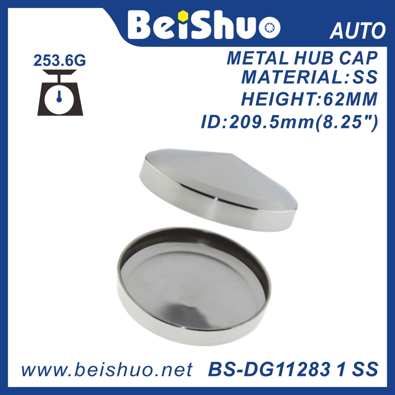 BS-DG11283 1 CS/SS Chrome Carbon Steel Rear Hub Cap