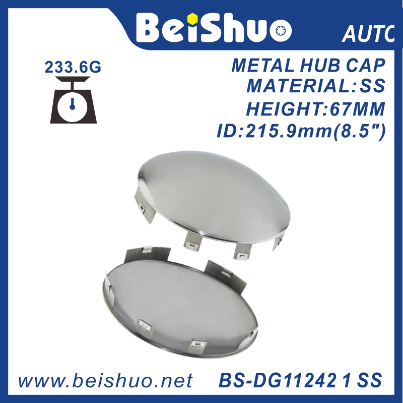 BS-DG11242 1 CS/SS Semi Front Metal Hub Cap