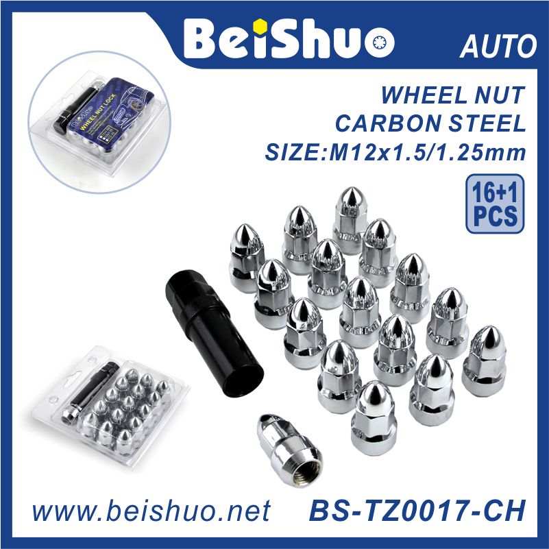BS-TZ0017-CH High Quality Car Hub Wheel Heptagon Acorn Nut