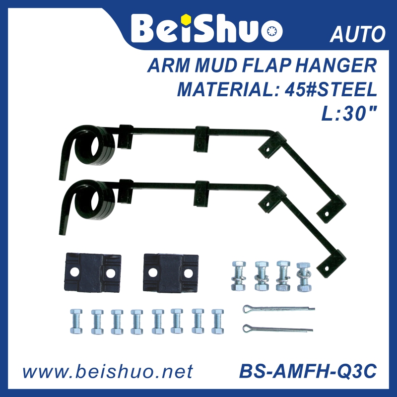 BS-AMFH-Q3C Mud Flap Hanger Black Angled 3 Coil