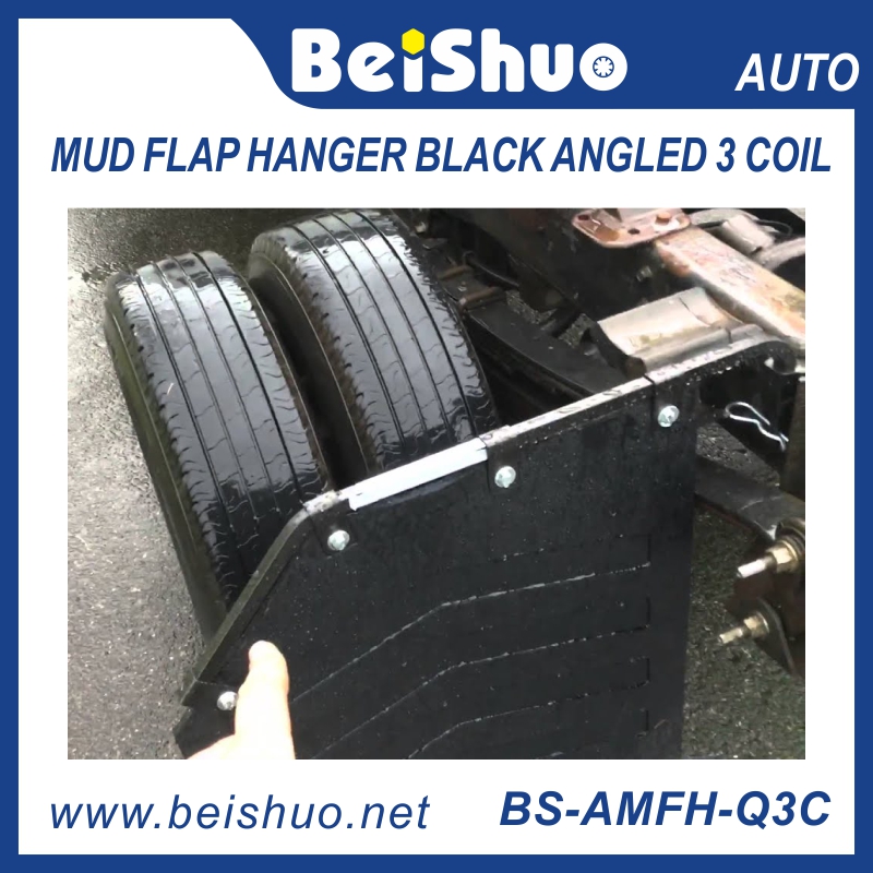 BS-AMFH-Q3C Mud Flap Hanger Black Angled 3 Coil