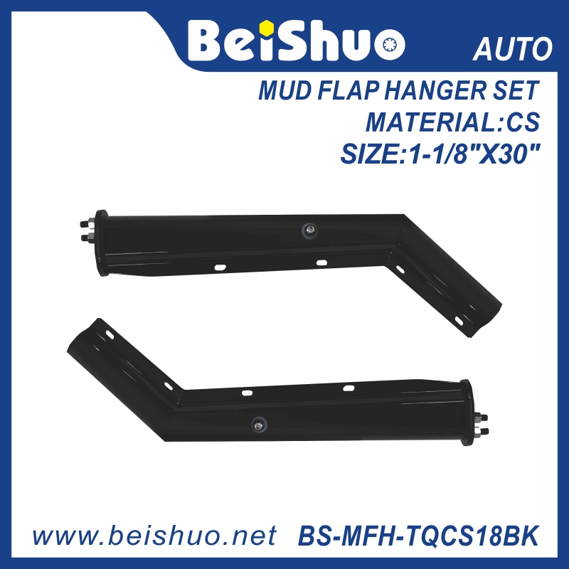 BS-MFH-TQCS18BK Black Angled Mud Flap Hanger Set