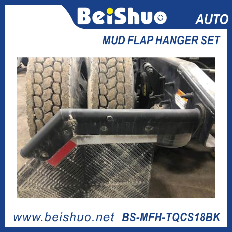 BS-MFH-TQCS18BK Black Angled Mud Flap Hanger Set