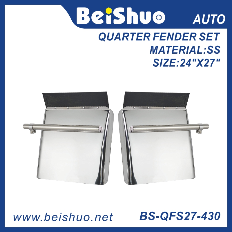 BS-QFS27-430 27 Inch 430 Stainless Steel Quarter Fender Set