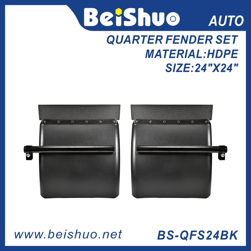 BS-QFS24BK Black 24 x 24 POLY Plastic Quarter Fender Set