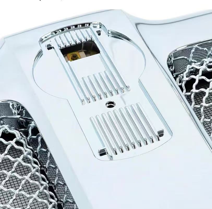 BS-KW-103CH Chrome Front Grille with Bug Screen for Kenworth T680 2022 grille chrome assembly