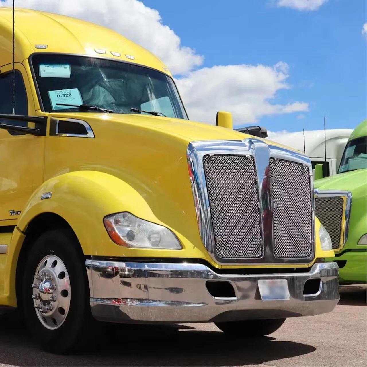 BS-KW-101CH Kenworth T680 2013-2021 Chrome Grille Frame with Bug Screen