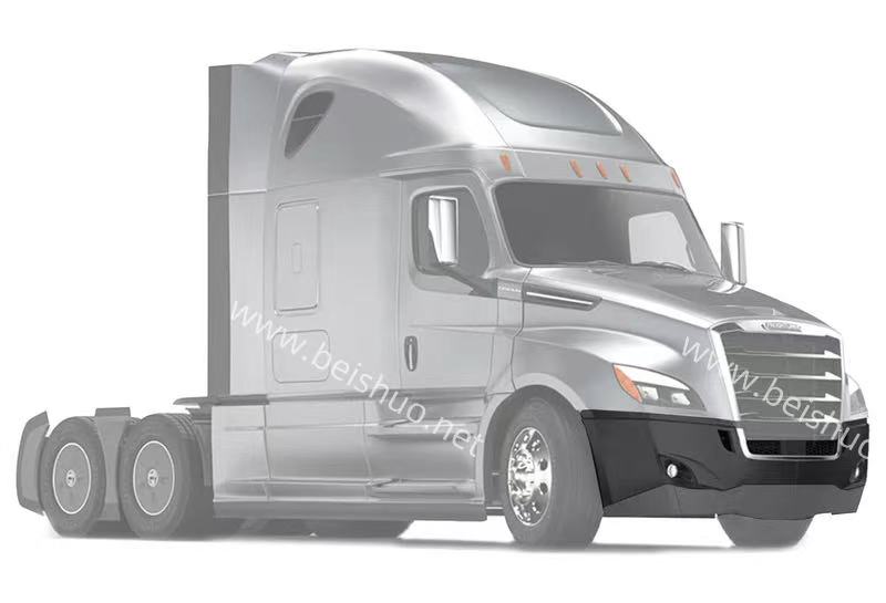 BS-FR-202G Black Complete Bumper,PP Plastic,  With Fog Lamp Hole for Freightliner Cascadia 2017