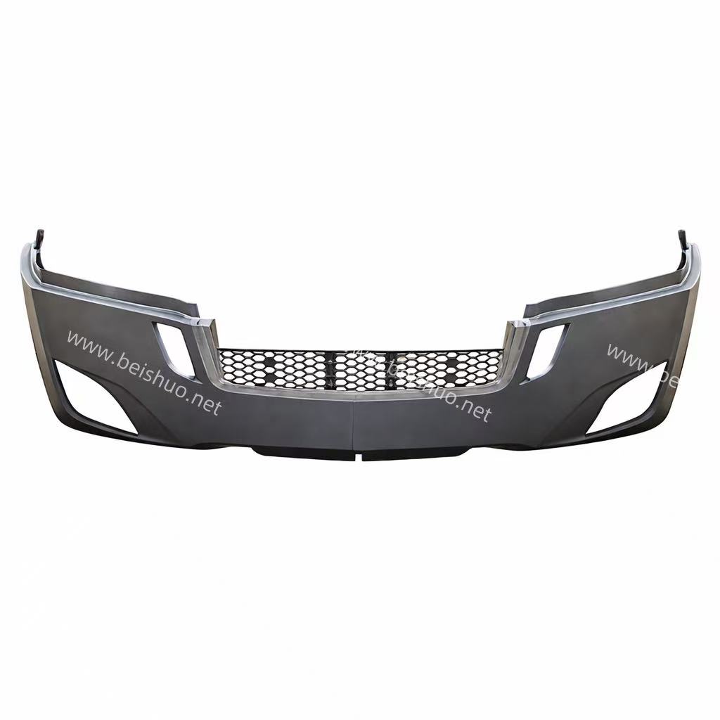 BS-FR-202C Gray Complete Bumper ,PP Plastic,With Fog Lamp Hole Compatible with Freightliner Cascadia 2017