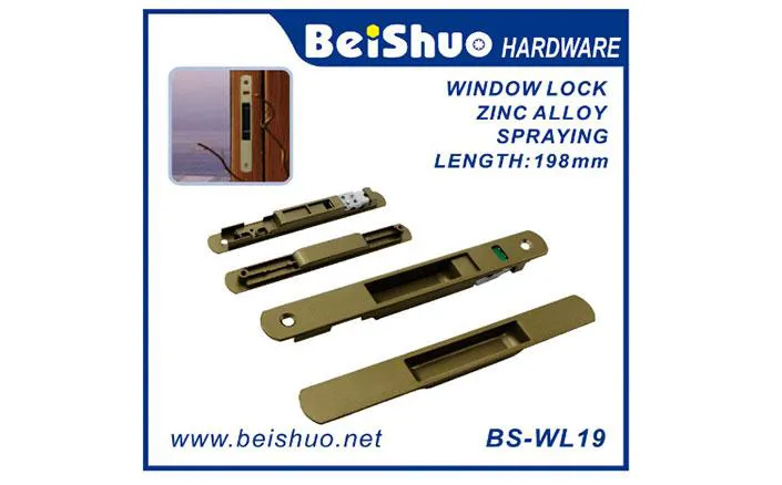 BS-WL19 National Zinc Alloy Crescent Sash Window Handle With Lock