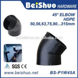 BS-P1W45A HDPE Pipe Fitting Elbow 45 degree With Single Socket