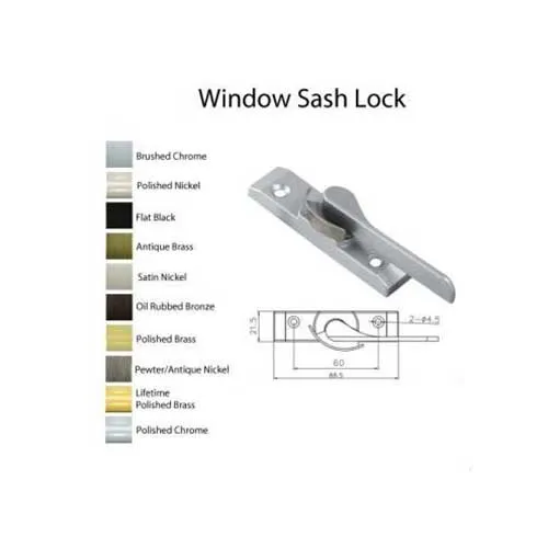 BS-WL19 National Zinc Alloy Window Sash Lock