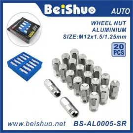 BS-AL0005-SR M12x1.5 Different Colors Aluminum Wheel Lug Nut