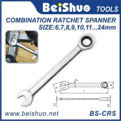 BS-CRS Flexible Head Ratchet Action Wrench Spanner Nut Tool