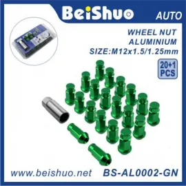 BS-AL0002-GN 20 pcs Aluminum Wheel Bolt and Nut Rim Lug Nut Rays Lug Nuts
