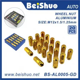 BS-AL0005-GD Alloy Open Ended Light Weight Wheel Nut