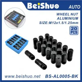 BS-AL0005-BK M14x1.5 Automotive Car Wheel Nut Set