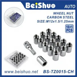BS-TZ0015-CH M12x1.5 Chrome Wheel Nut Set
