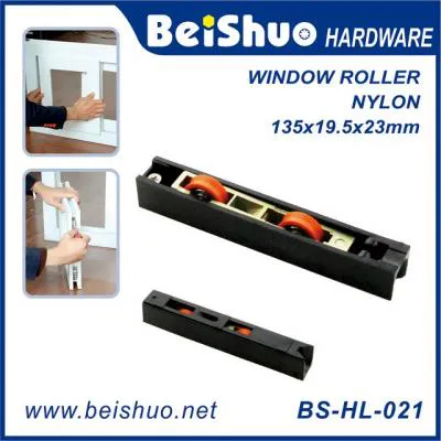 BS-HL-021 Rectangular Nylon Sliding Window Roller Assembly