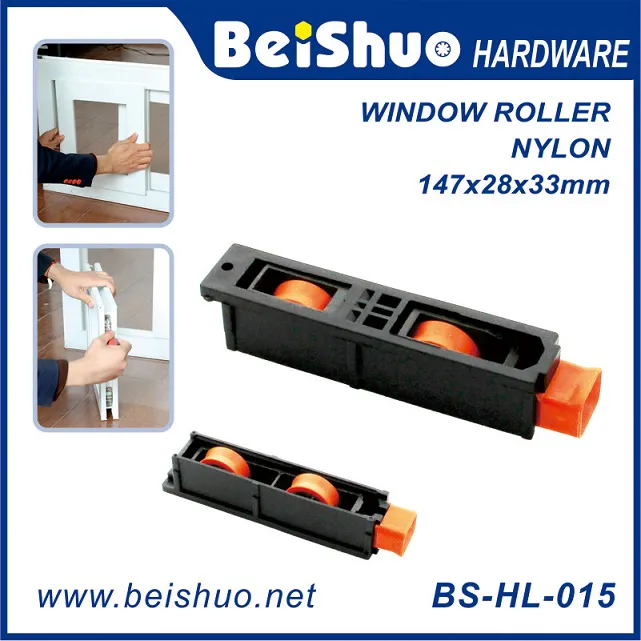 BS-HL-021 Rectangular Nylon Sliding Window Roller Assembly