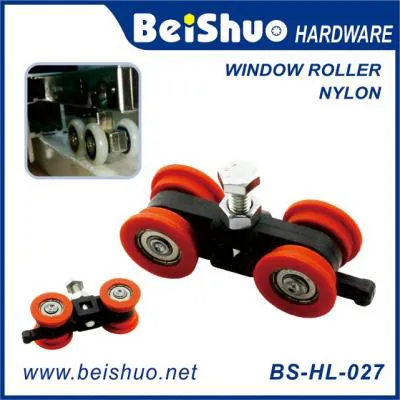 BS-HL-027 Four Nylon Wheel Cabinet Sliding Door Window Roller Pulley