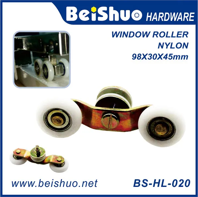 BS-HL-027 Four Nylon Wheel Cabinet Sliding Door Window Roller Pulley