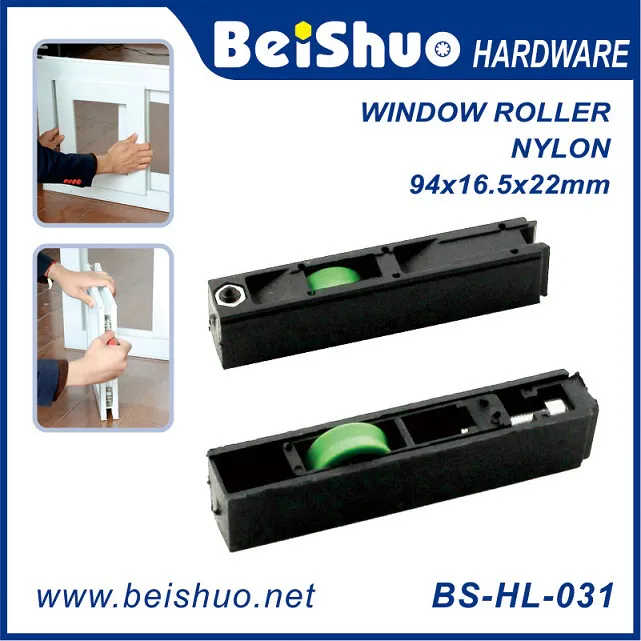 BS-HL-031 Retangular Nylon Window Door Roller with Housing