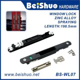 BS-WL07 Black Color Zinc Alloy Shaped Window Safety Sash Lock