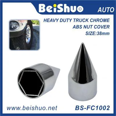 BS-NK2038 38mm Heavy duty Truck wheel Chrome ABS Lug Nut Covers