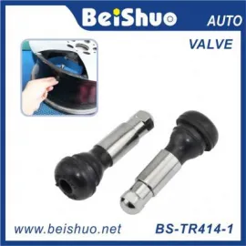 BS-TR414 Rubber Snap-in Valve Stem Car Cap Rubber Tubeless Tire Valves