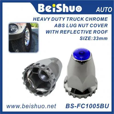 BS-NL3033BU 33mm Truck Nut cover with Blue Reflextive Top