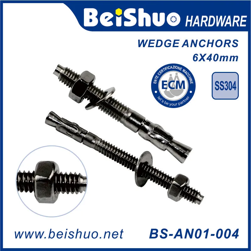BS-AN01-003 M8X100 Bolt Wedge Anchor for Cracked and Uncracked Concrete