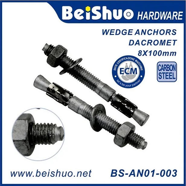 BS-AN01-003 M8X100 Bolt Wedge Anchor for Cracked and Uncracked Concrete