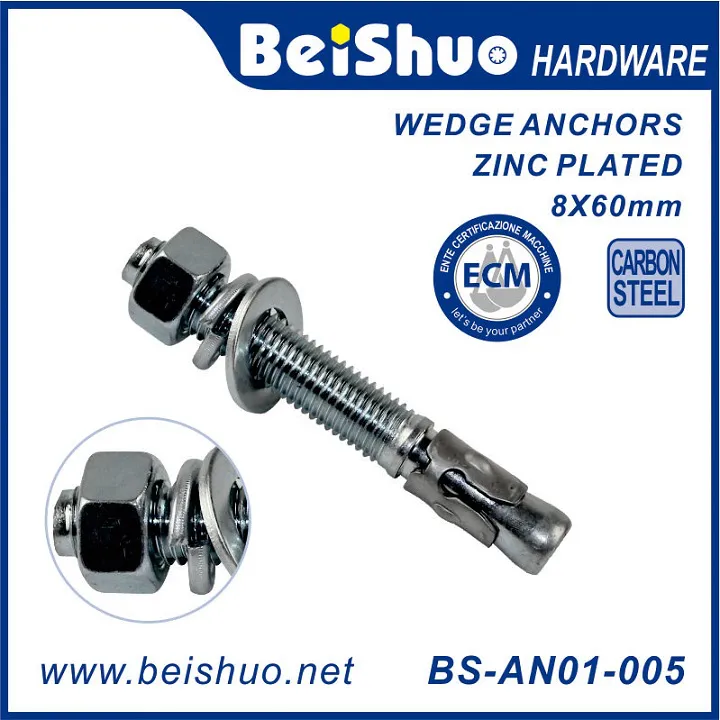 BS-AN01-004 M6X40 Stainless Steel Wedge Expansion Anchor Bolts