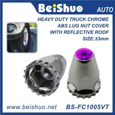 BS-NL3033VI 33mm Truck Nut cover with Violet Reflextive Top