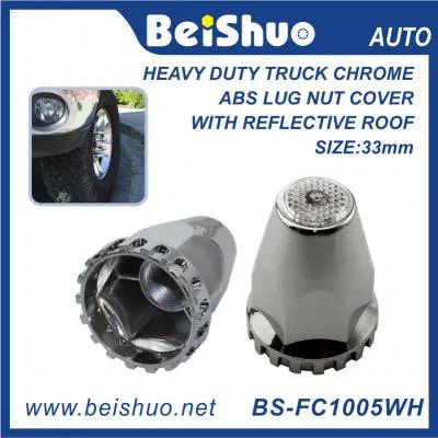 BS-NL3033WH 33mm Truck Nut Cover With White Reflextive Top