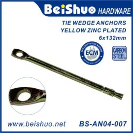 BS-AN04-007 8x132mm Metal Tie Wedge Anchors Expansion Hook Eye Bolt