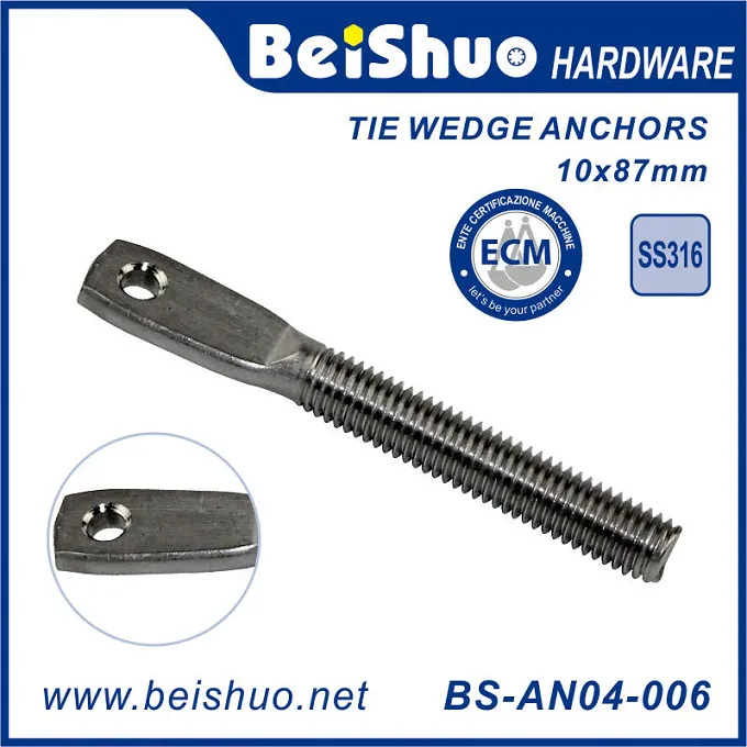 BS-AN04-009 Tie Wire Carbon Steel Thread Wedge Expansion Anchor bolt