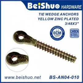 BS-AN04-010 Carbon Steel Tie Wedge Anchors Thread Screws