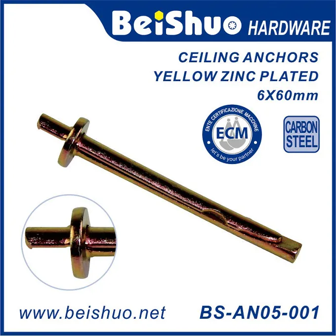 BS-AN05-002 6x40 Wall Concrete Brick Zinc Alloy Ceiling Anchor Bolts