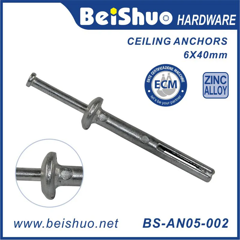BS-AN05-002 6x40 Wall Concrete Brick Zinc Alloy Ceiling Anchor Bolts