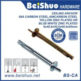 BS-CA Full Size High Quantity Heavy Duty Carbon Steel Wall Concrete Brick Ceiling Anchor Bolts