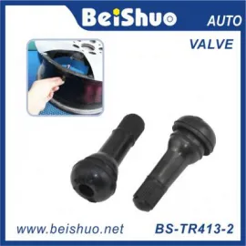 BS-TR413-2 Most Popular Short Black Rubber Valve Truck Tire Valve Stem