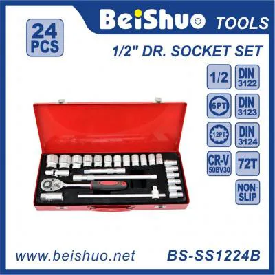 BS-SSH1224 24pcs socket set Drive 1/2 INCH