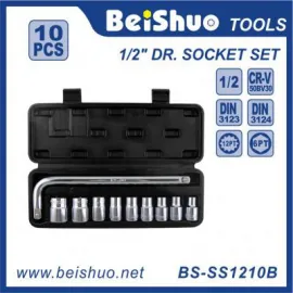 BS-SS1210A 10pcs 1/2" Small Socket Wrench Set With L Type Wrench