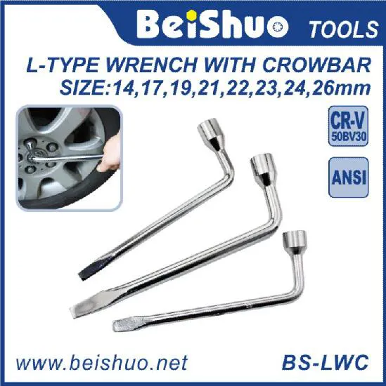 BS-LWC Full Size Metal L Type Wrench with Crowbar
