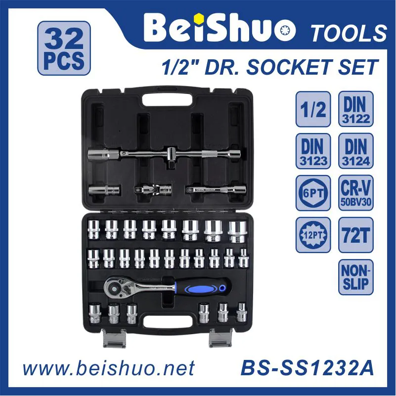 BS-SS1232 32pcs 1/2'' Drive Auto Repair Hand Tool Kit Hardware Tool Set