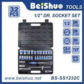 BS-SS1232 ODM available durable ratchet spanner socket set