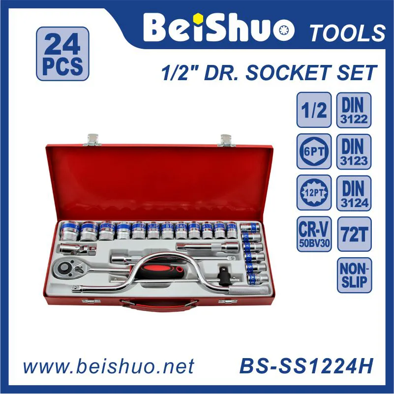 BS-SSH1224 Professional Socket Set 24 Pcs 1/2" Drive Socket set