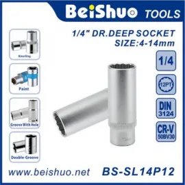 BS-SL14P12 Metal Handtools Drive Deep Standard Socket Metric,DIN